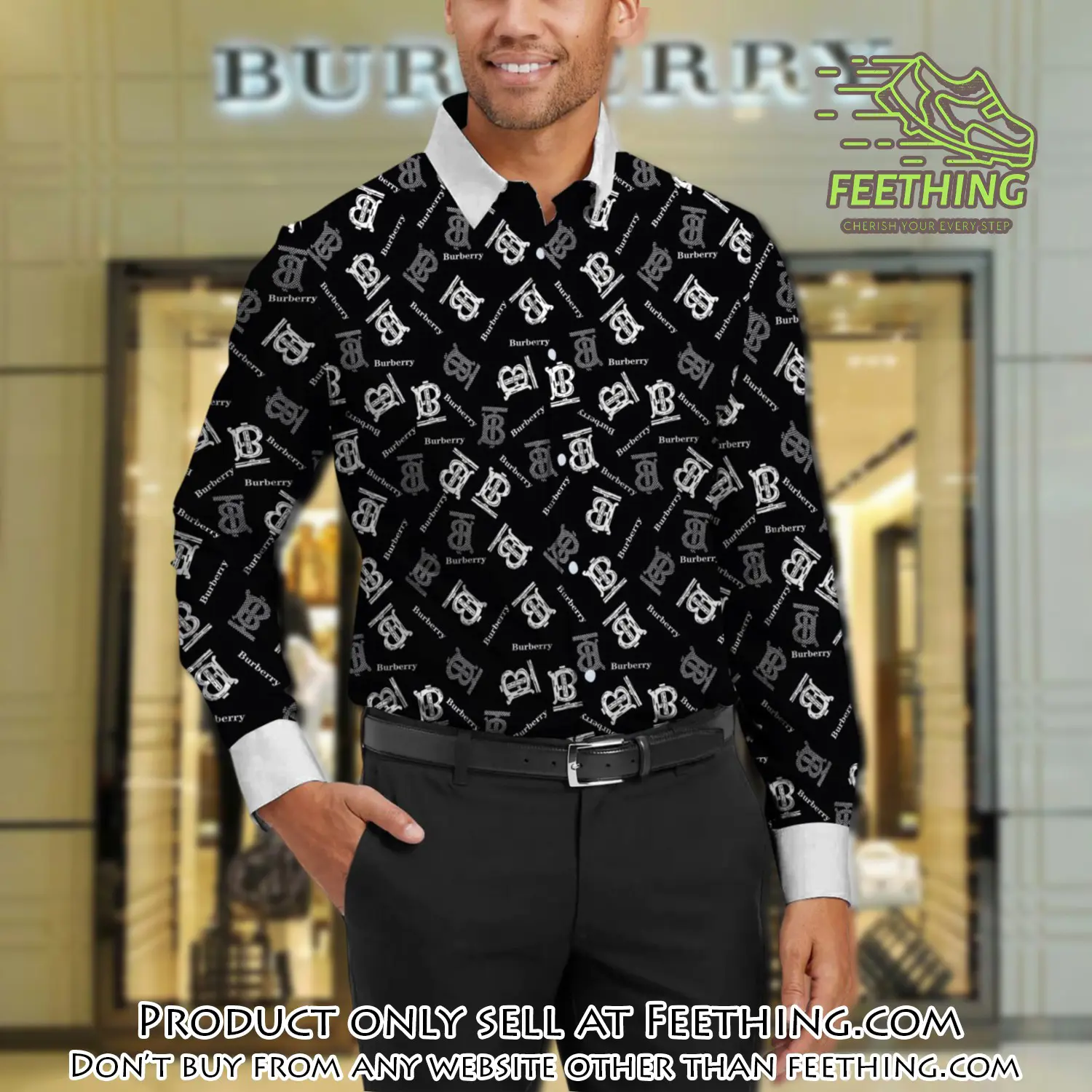 Burberry long sleeves button down shirt for elegant men lsb1011 ft5558442